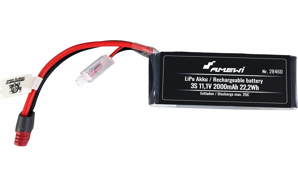 Amewi Batterie RC LiPo 2000 mAh 11.1 V 25C Deans