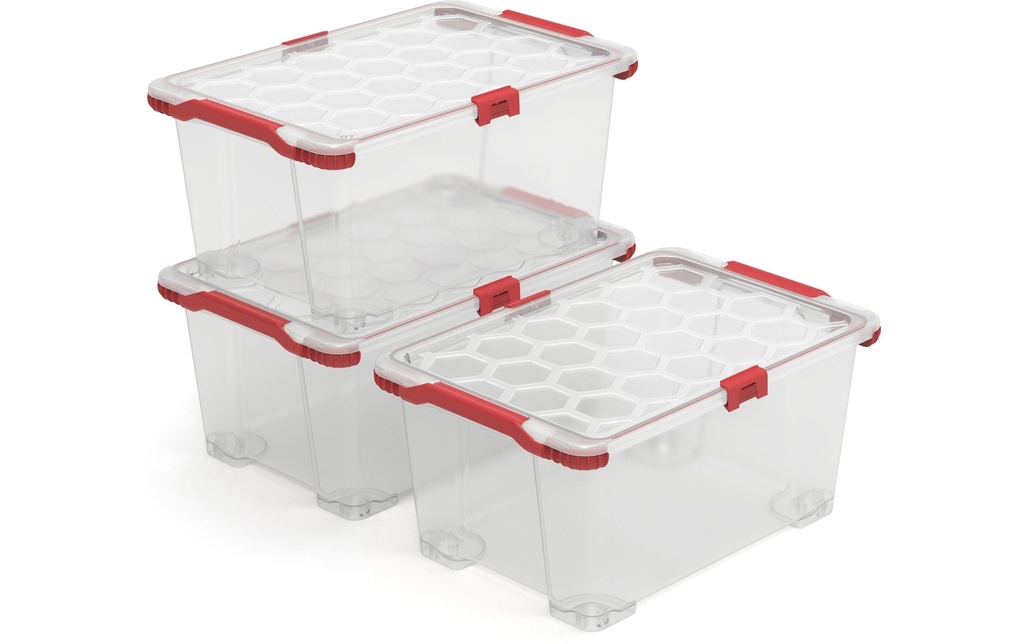 Rotho Boîte de rangement EVO TOTAL Transparent, 3 pcs.