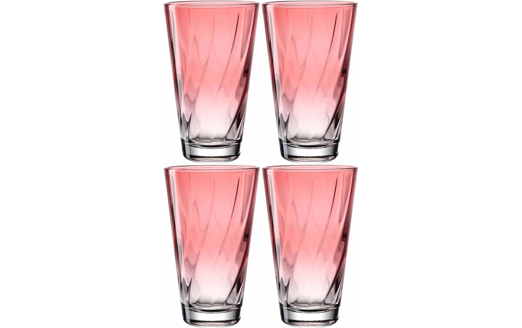 LEONARDO Verre Twist 300 ml, 4 Pièce/s, Rouge
