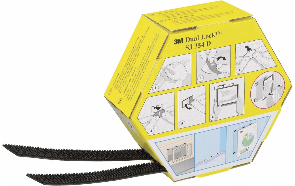 3M Bande Velcro Dual Lock 5 m x 2.54 cm Noir