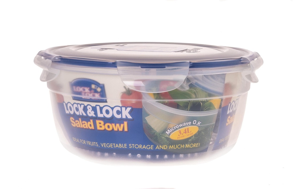 Lock & Lock Boîte à provisions Salade 3.4 l, Transparent