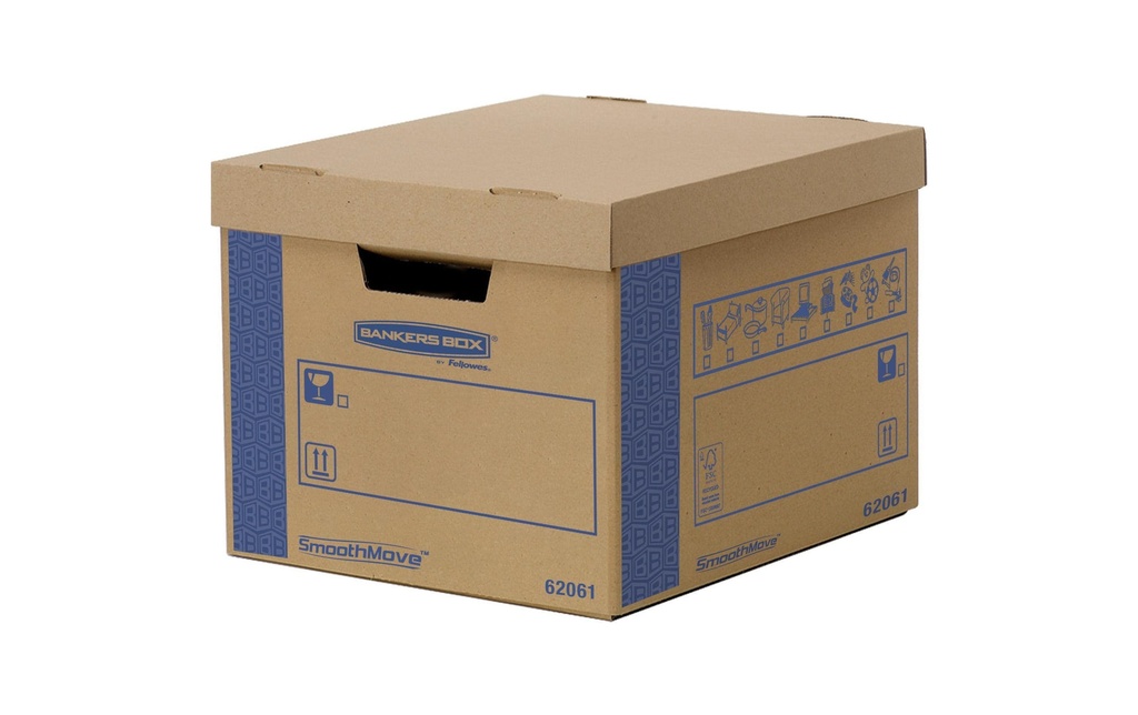 Fellowes Carton de déménagement Smoothmove Prime 38.7 x H 28.7 x P 43.0 cm 5 pièces