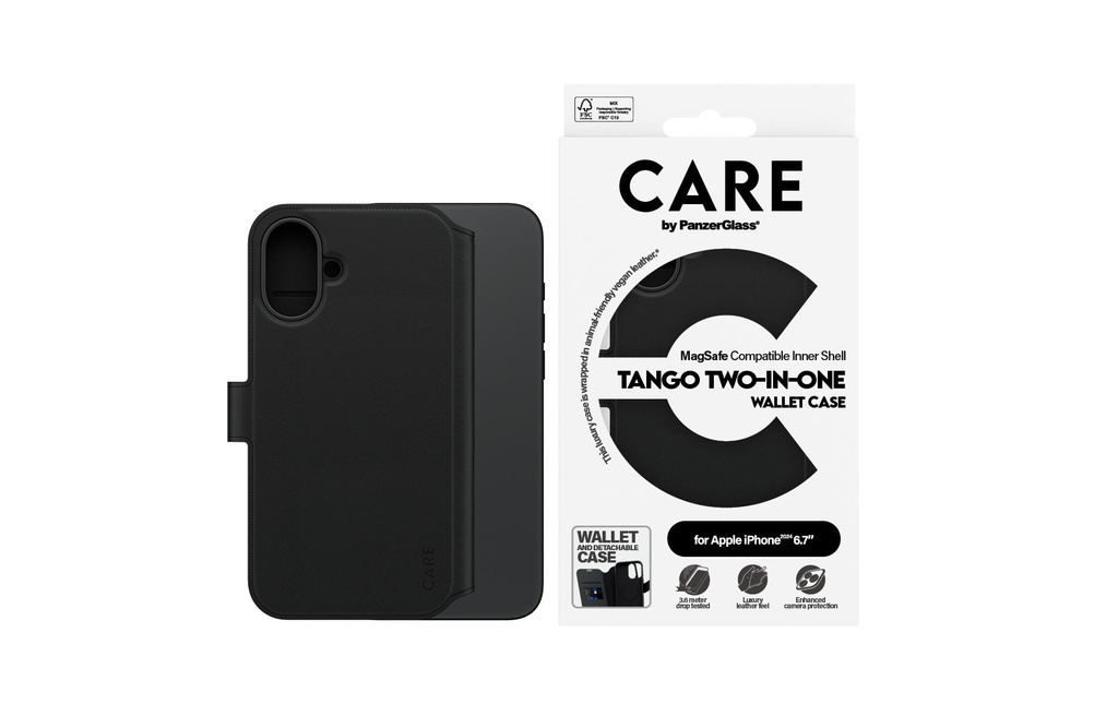 CARE Coque arrière Feature Tango 2-in-1 iPhone 16 Plus Noir