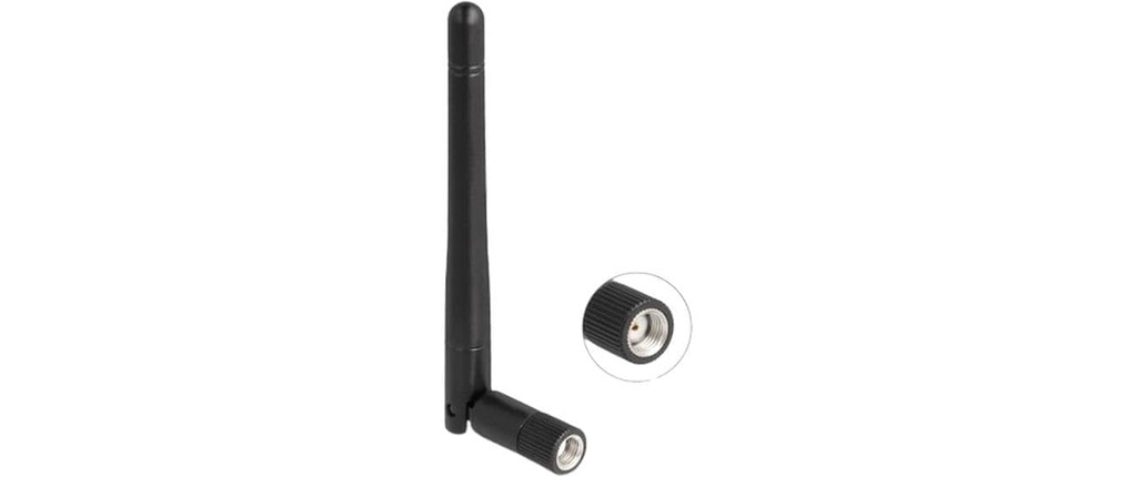 Delock Antenne Wi-Fi 802.11 ac/ax/a/b/g/n RP-SMA 2 dBi Rayonnement omni directionnel