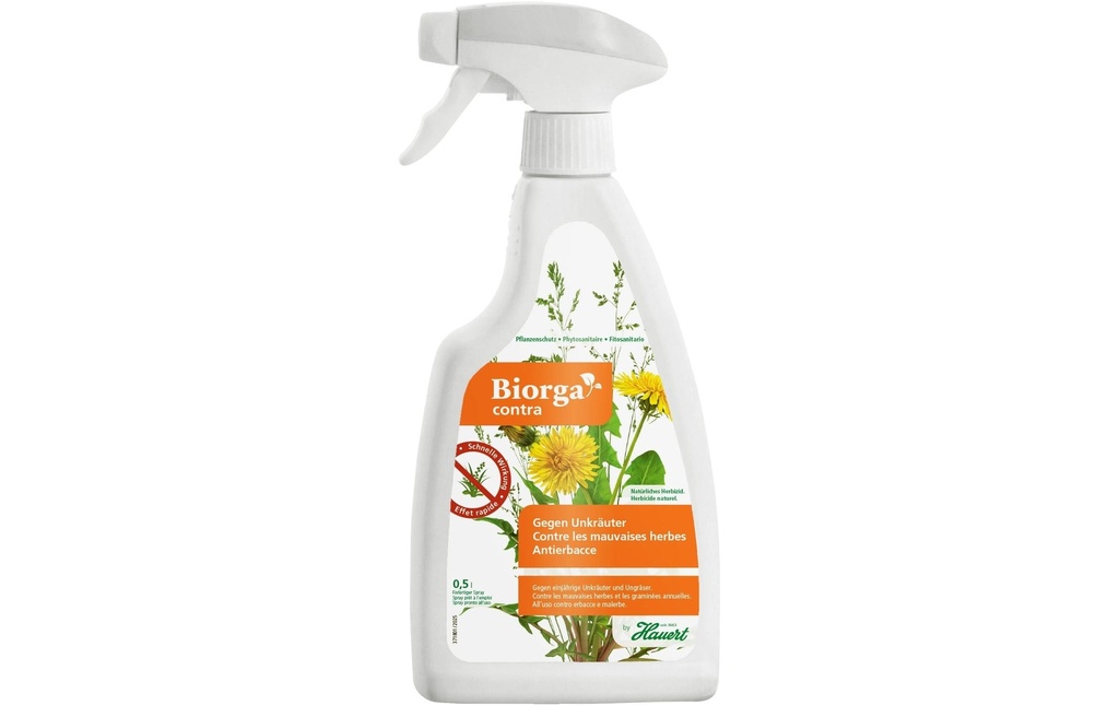 Hauert Herbicide Biorga Contra Spray contre les mauvaises herbes 500 ml
