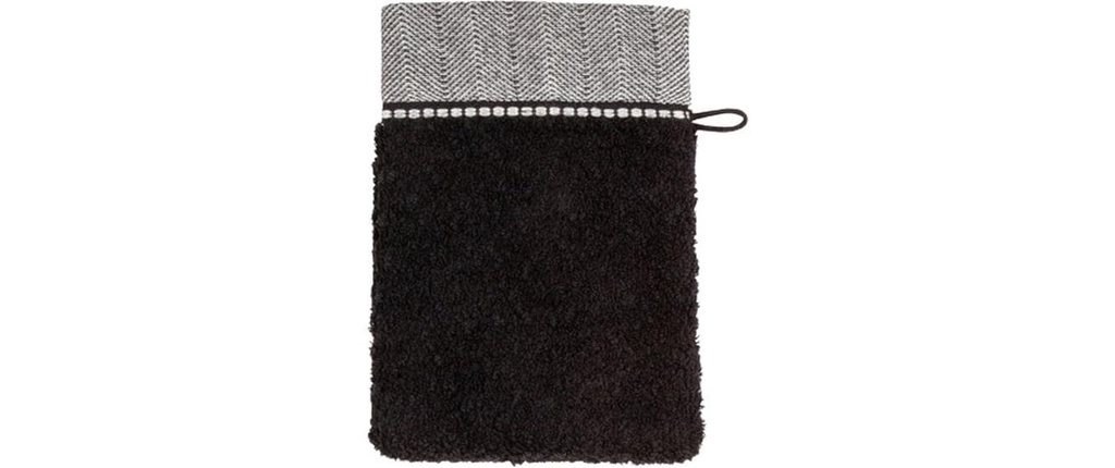 Möve Gant de toilette Brooklyn 15 x 20 cm, Noir