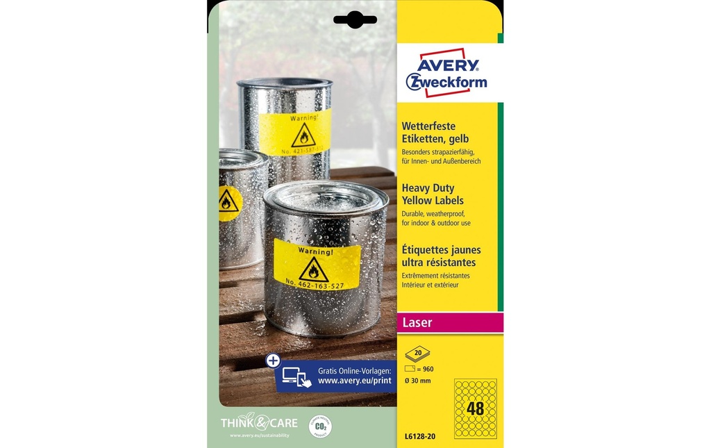 Avery Zweckform Étiquettes rondes L6128-20 30 mm