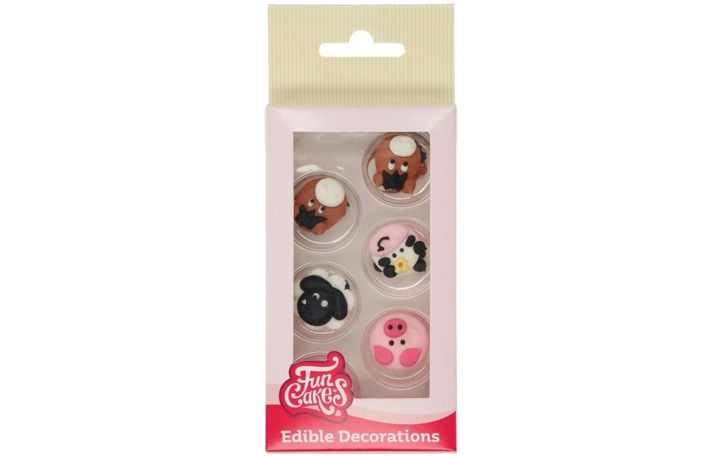 Funcakes Décor en sucre Ferme 12 pièces