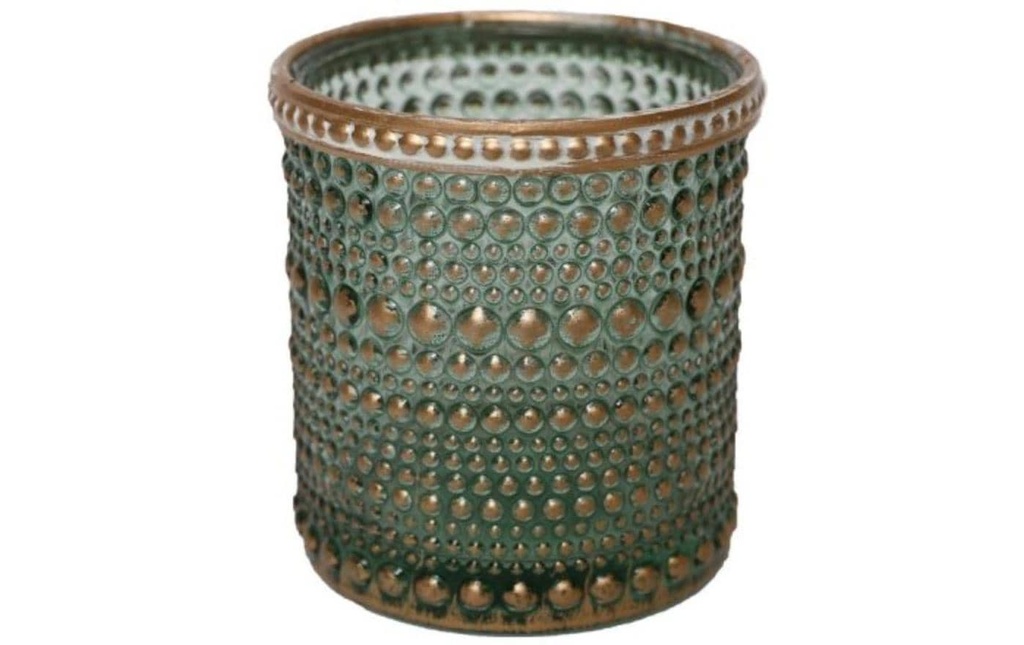 CHALET Photophore Lingan 10 cm, Verre, Vert