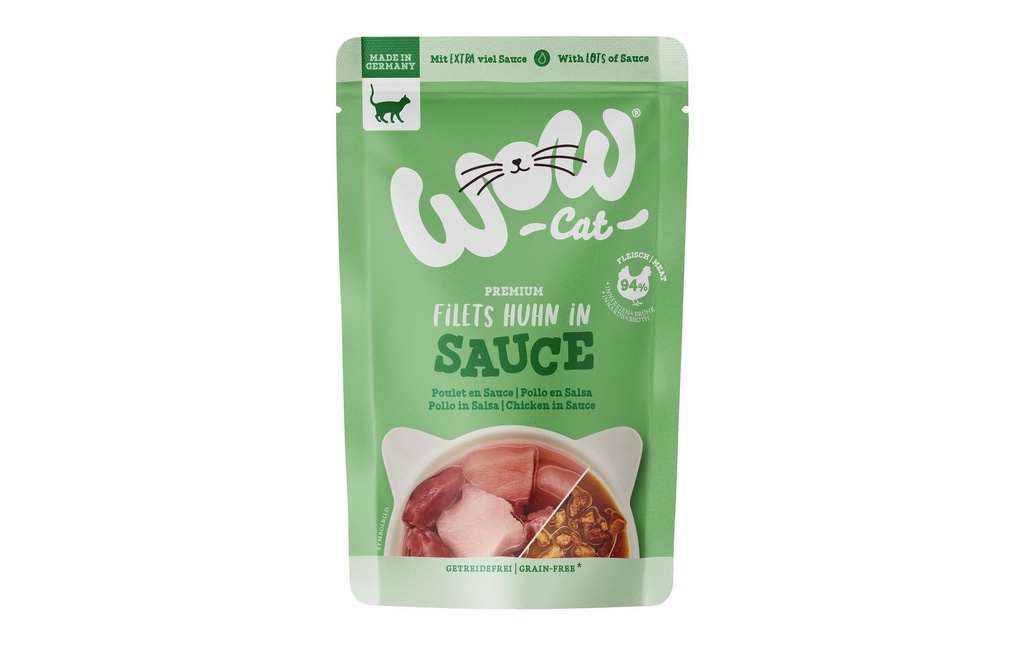 WOW Alimentation humide Poulet en sauce, 85 g