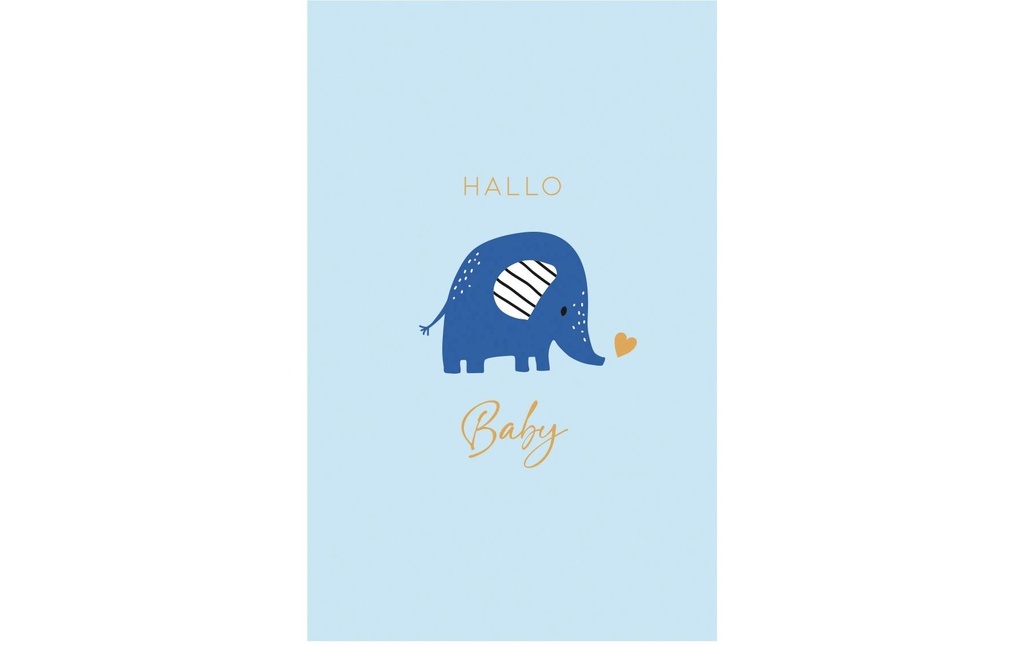 ABC Carte de félicitations Doux éléphant B6