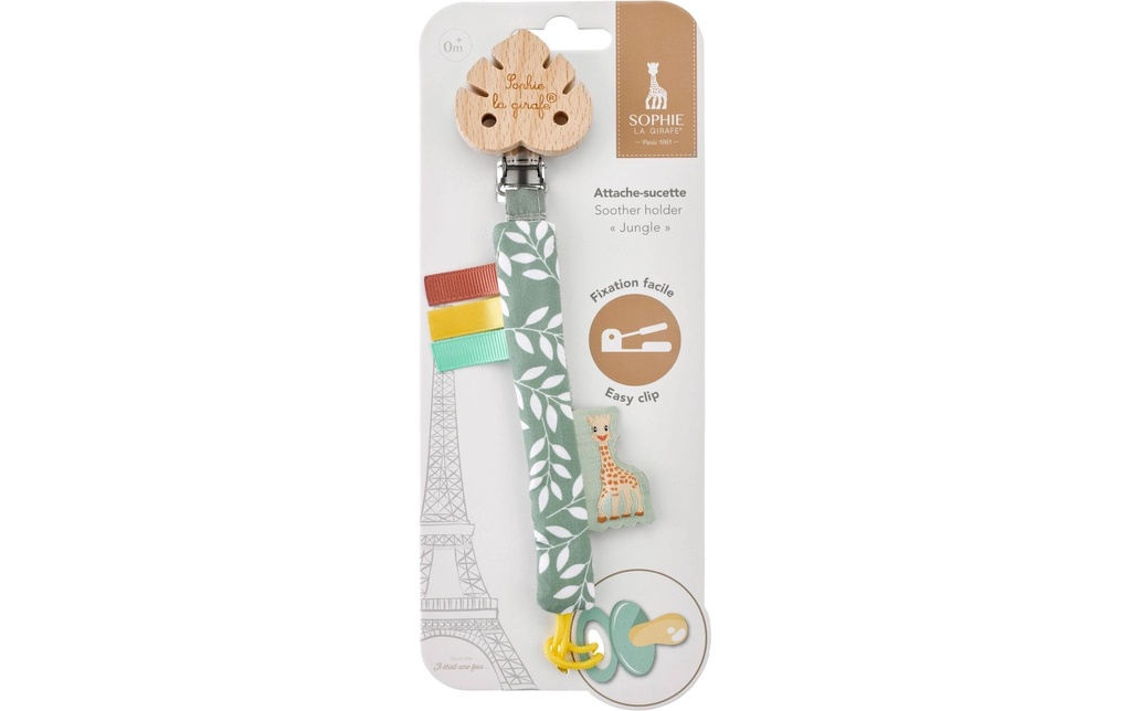 Sophie la girafe Attache-sucette Jungle 2 x 9.5 x 23 cm