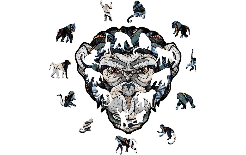 Eco Wood Art Puzzle en bois Chimpanzé 170 pièces