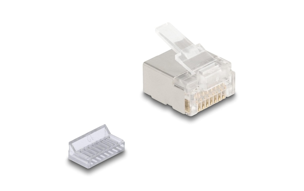 Delock Connecteur RJ45, Cat.6A 100 Pièce/s, Transparent