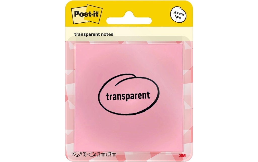 Post-it Notes transparentes 3M Rose