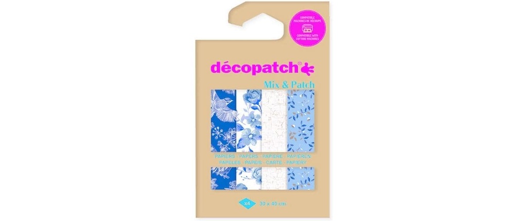 décopatch Papier de bricolage DP031C 30 x 40 cm, 4 feuilles