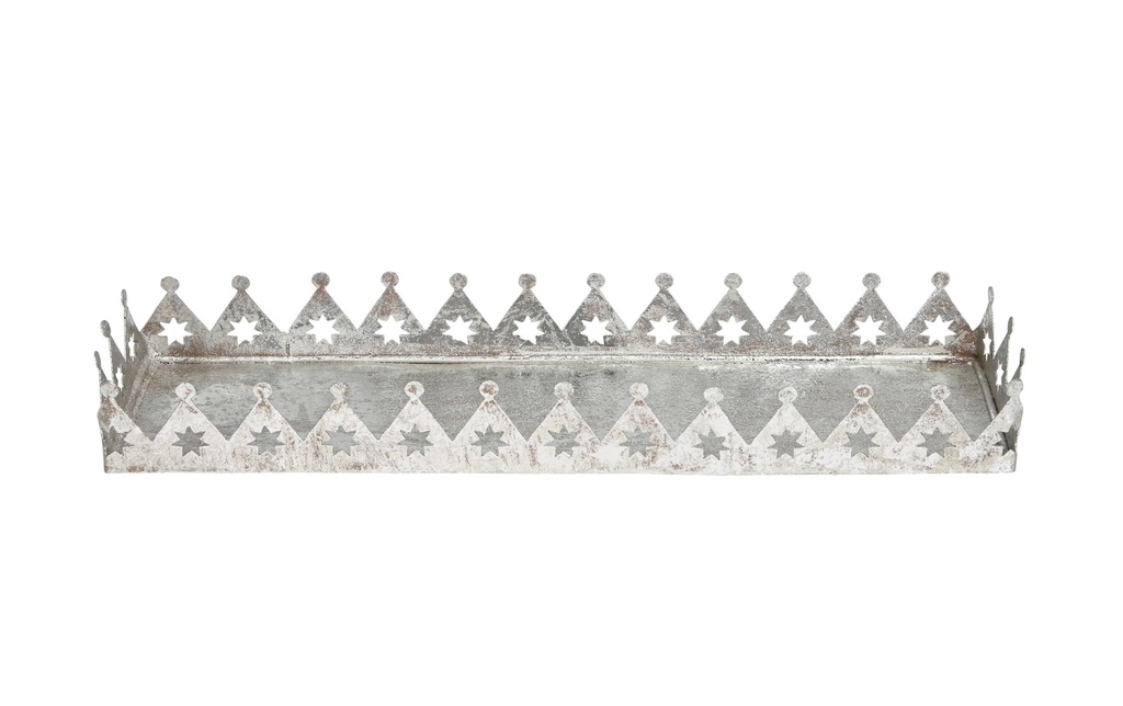 COCON Coupe déco avec pointes 28 x 7.5 x 3 cm, argent