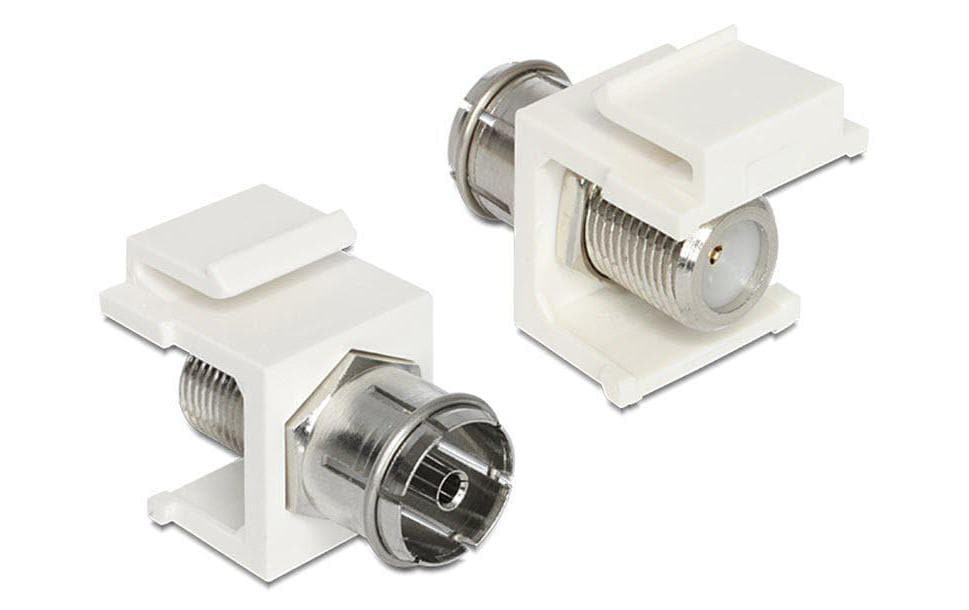 Delock Module Keystone IEC - F Blanc