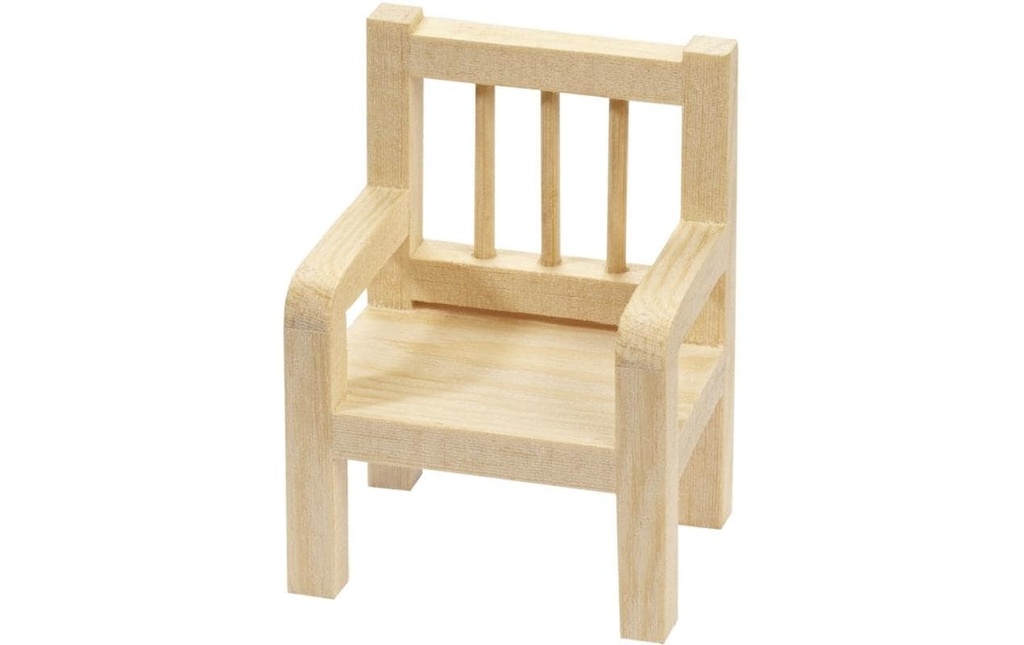HobbyFun Mini-meubles Chaise 4.5 cm, 1 pièce