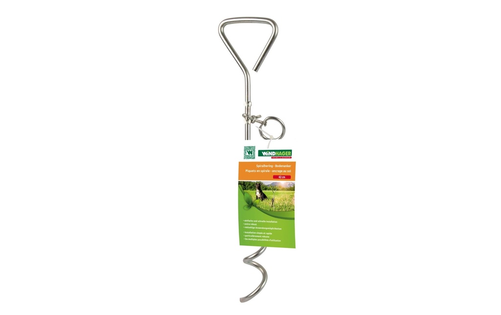 Windhager Piquet de terre en spirale 41 cm, Ø 8 mm