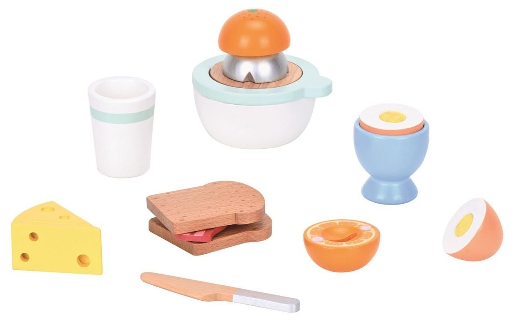 Spielba Holzspielwaren Aliments jouets Kit petit-déjeuner