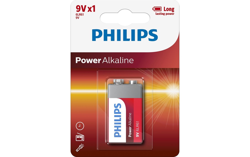 Philips Pile Power Alkaline 9V E-Block , 1 Pièce/s