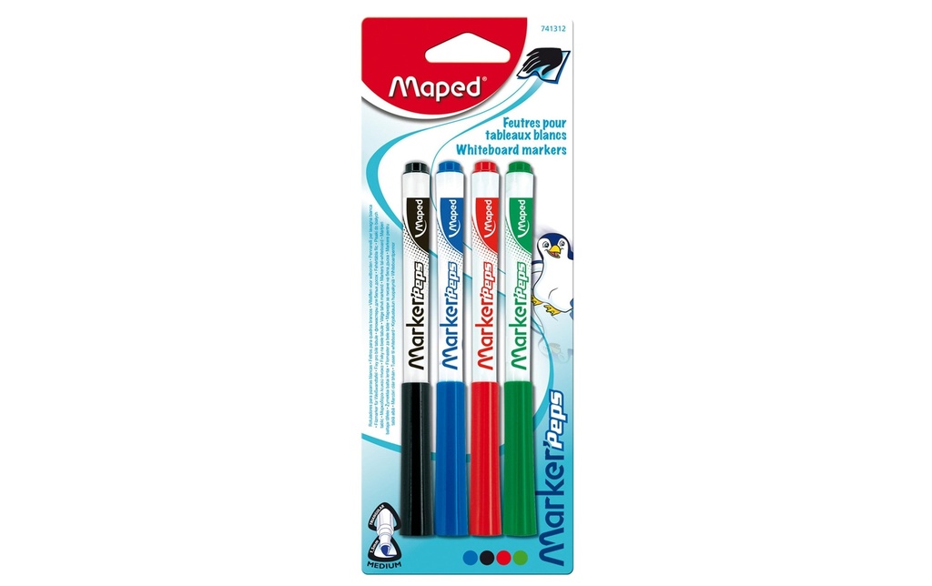 maped Marqueur pour tableau blanc 4 pièces
