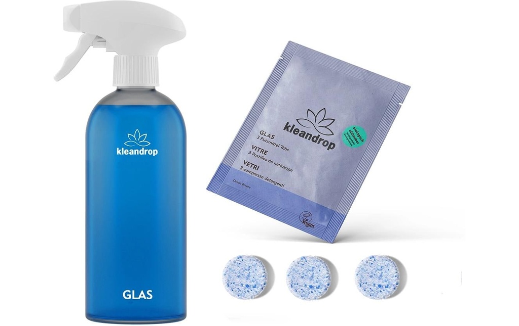 kleandrop Nettoyant à vitres Kit de démarrage 3 Pièce/s