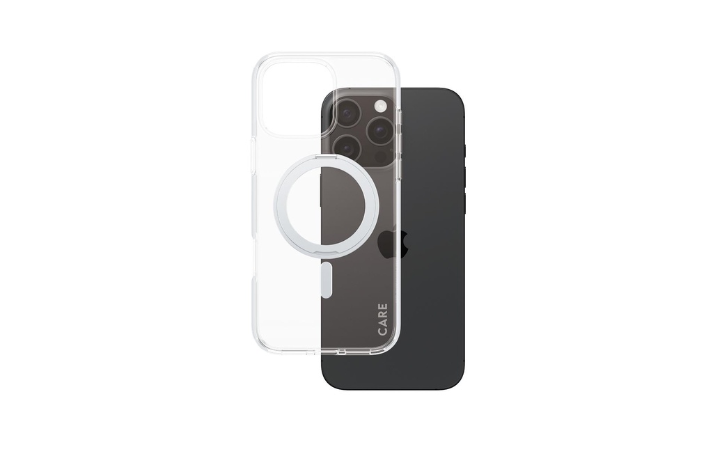 CARE Coque arrière Feature Kickstand iPhone 16 Pro Max Argent