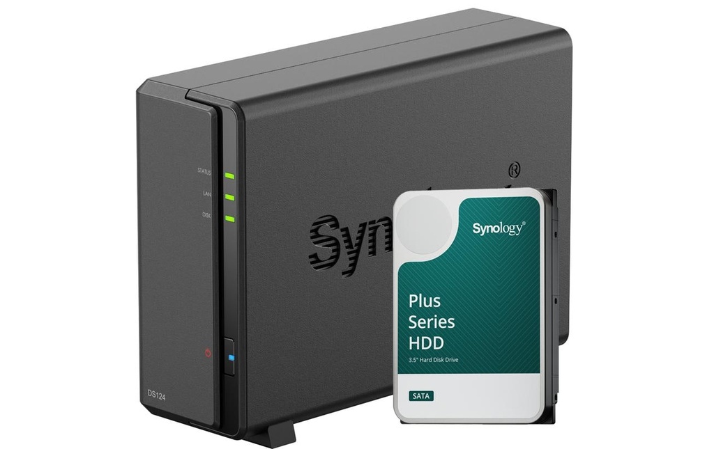 Synology NAS DiskStation DS124 1-bay Synology Plus HDD 4 TB