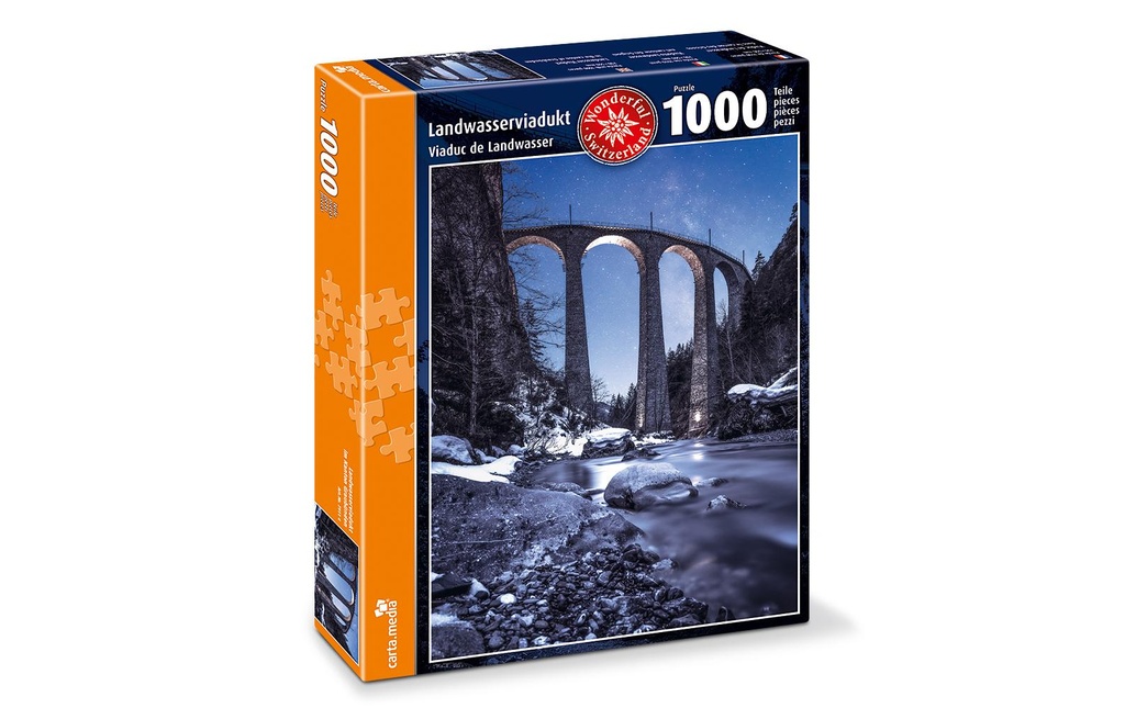 Carta.Media Puzzle Viaduc de Landwasser 1000 pièces