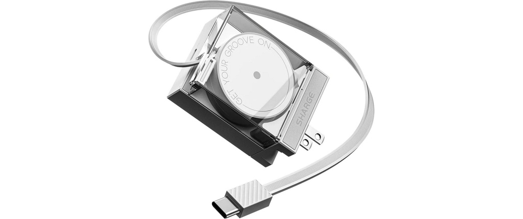 Sharge Chargeur mural USB Rétractable 65 Blanc