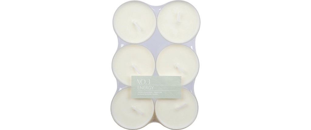 müller Kerzen Bougie chauffe-plat Energy 6 pièces