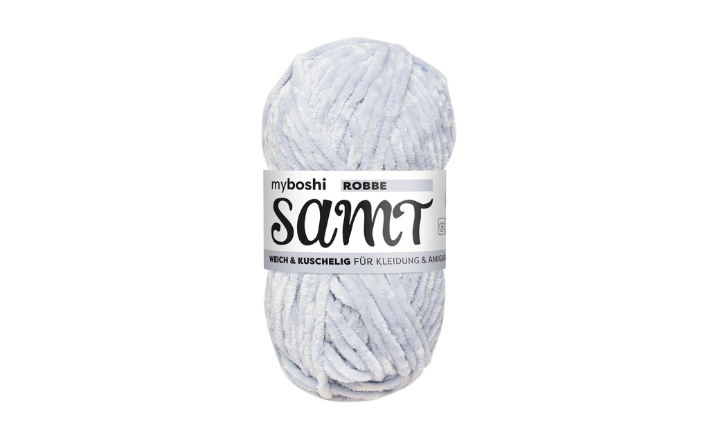 myBoshi Laine Chenille velours phoque 100 g, 100 m