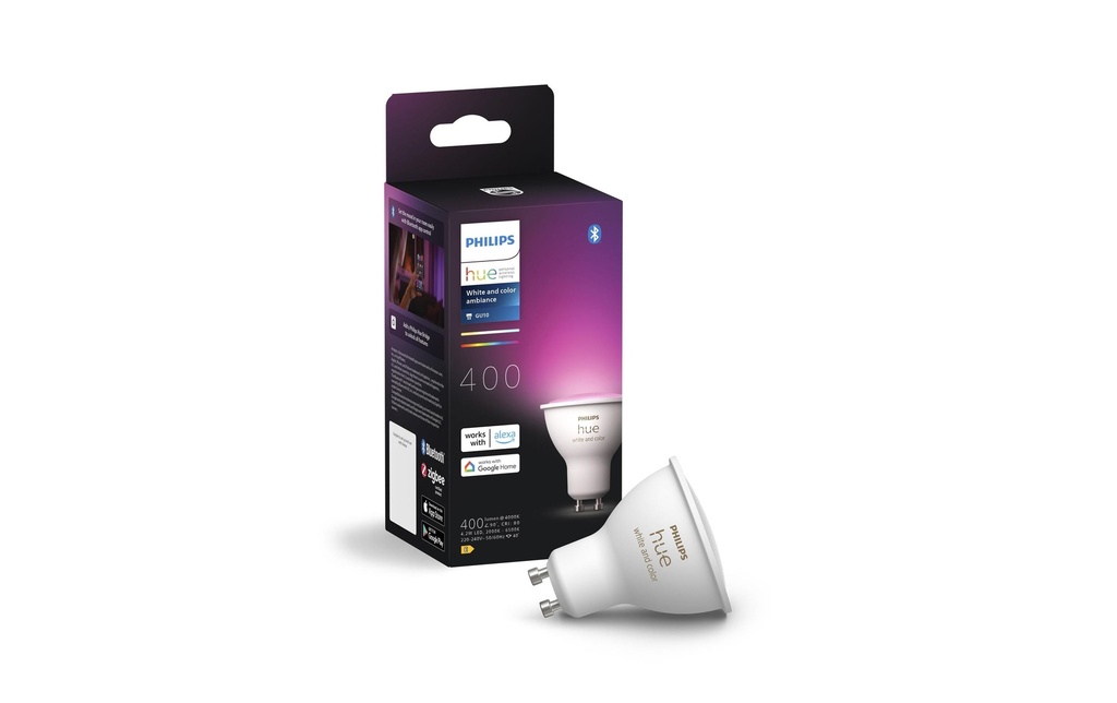 Philips Hue Ambiance blanche et couleur GU10 pack individuel