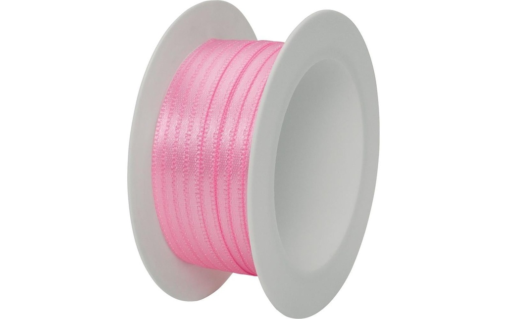 Stewo Ruban de satin Double Satin 3 mm x 5 m, Rose