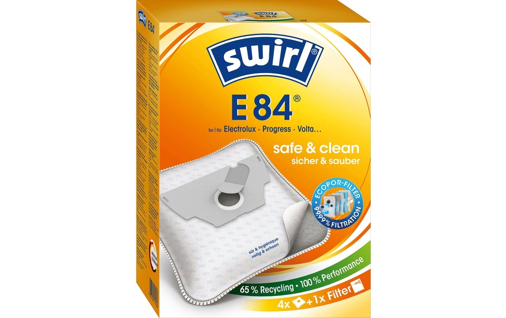 Swirl Sac filtrant pour aspirateur E 84 4 Pièce/s