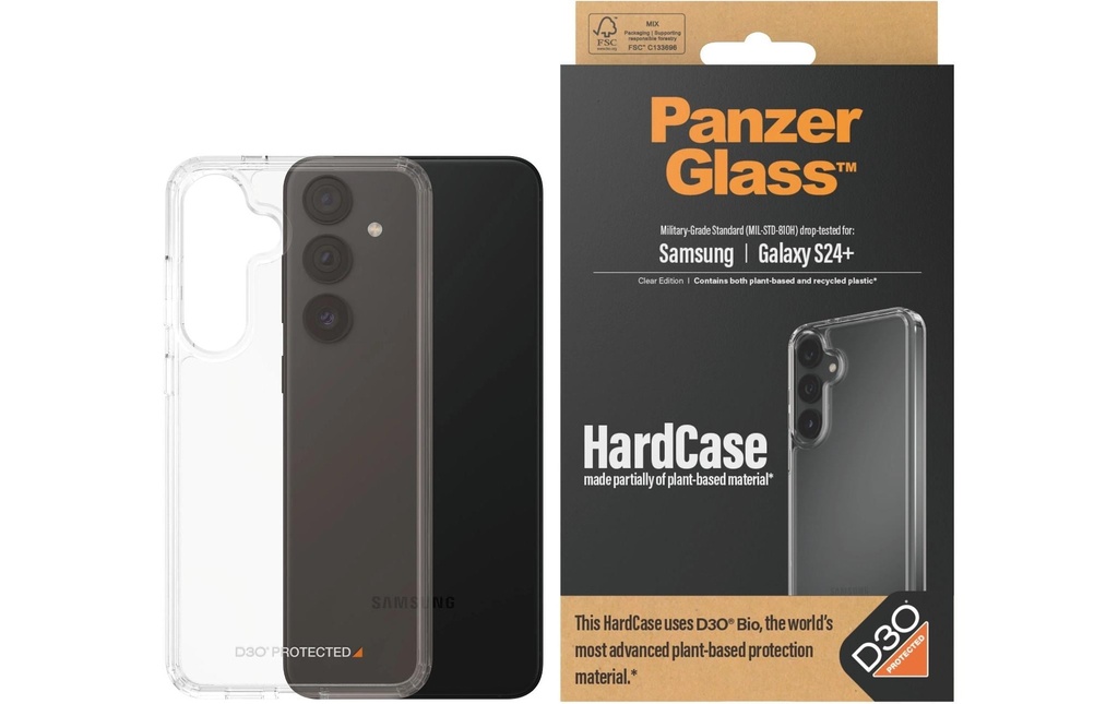 Panzerglass Coque arrière HardCase D3O Galaxy S24+ Transparent