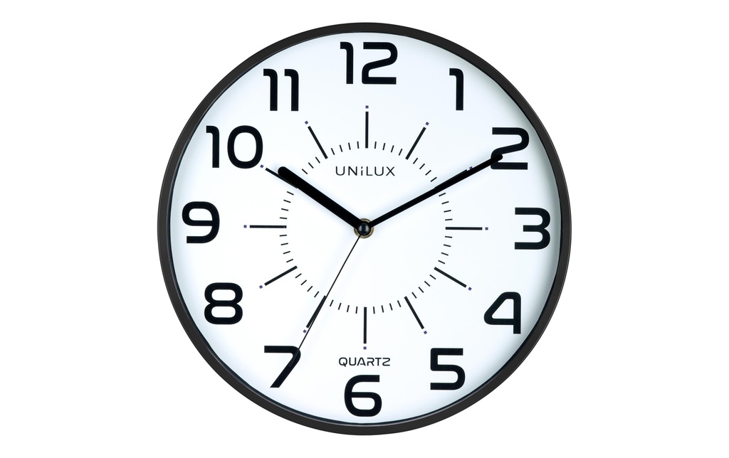 UNiLUX Horloge murale Pop Ø 30 cm, Noir