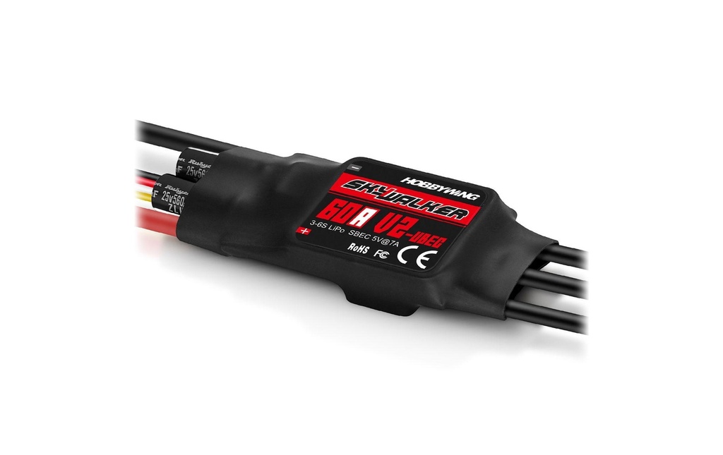 Hobbywing Régulateur Brushless Skywalker V2 60A 3-6S