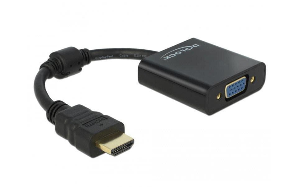 Delock Câble adaptateur HDMI - VGA Noir