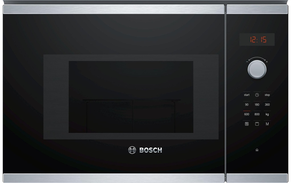 Bosch Four à micro-ondes encastré BEL523MS0 Noir/Argenté