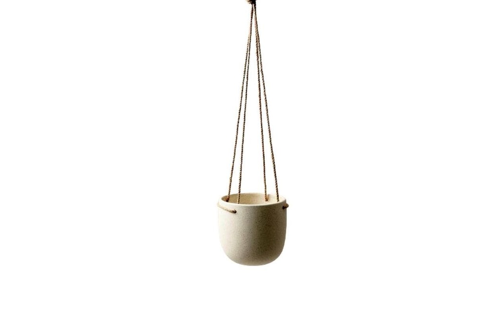 Esmée Pot de fleur à suspendre 15 cm, Beige
