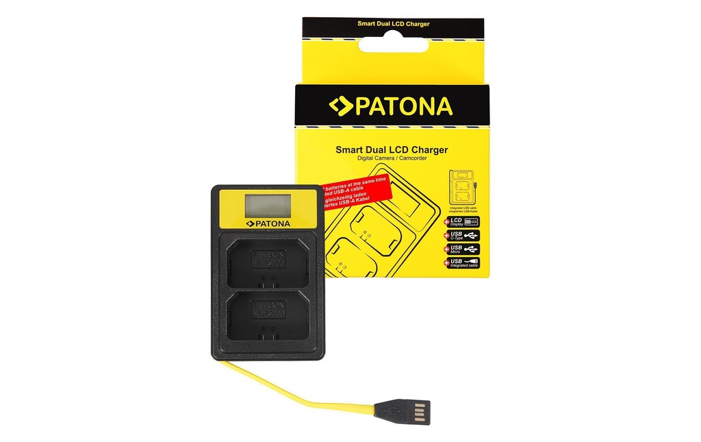 Patona Chargeur Smart Dual LCD USB Sony NP-FZ100