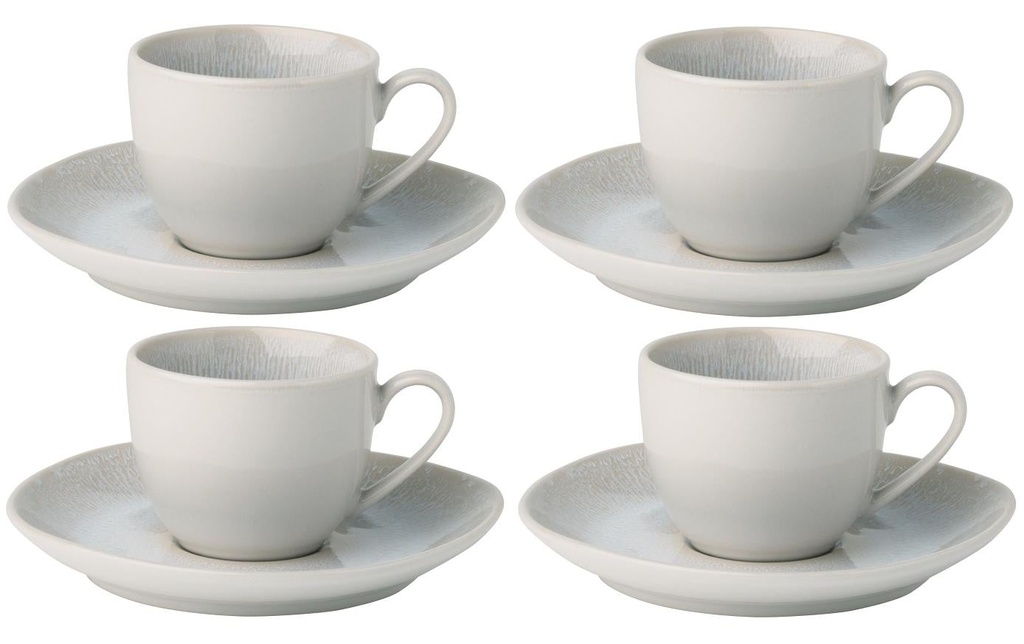Lunasol Tasse à expresso Elements North Organic 90 ml, Gris clair