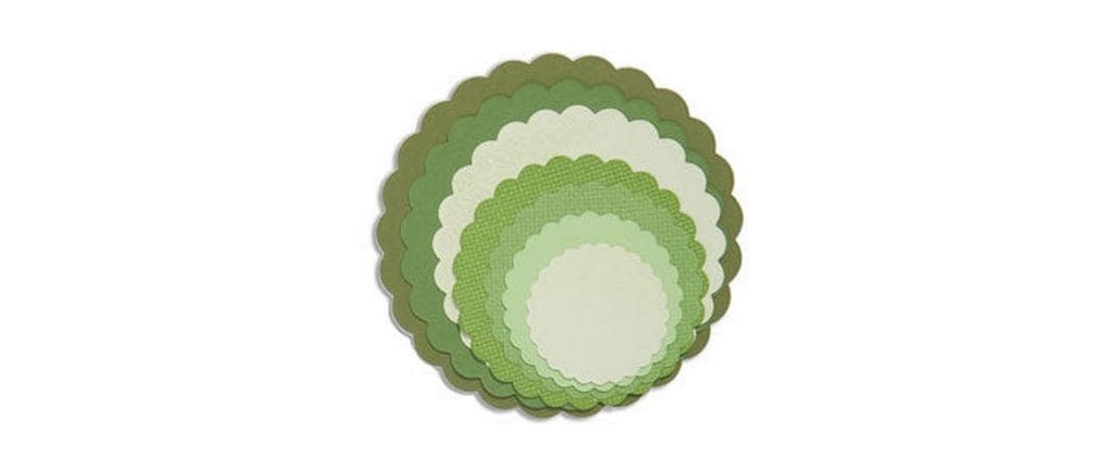 Sizzix Modèle de poinçon Cercles ondulés ,  feuilles