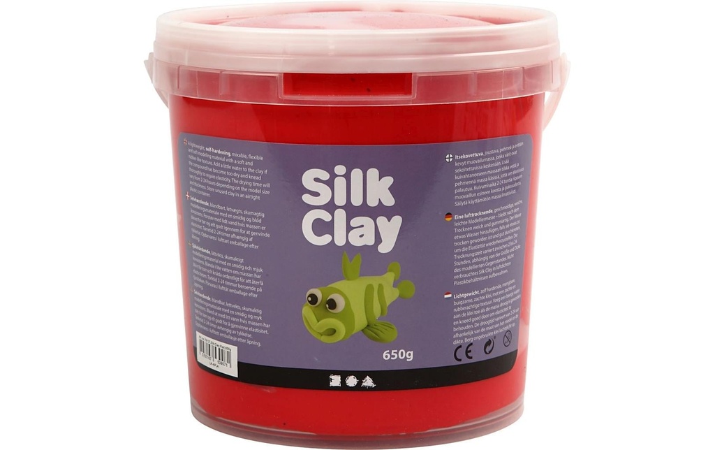 Creativ Company Matière à modeler Argile de soie 650 g, rouge