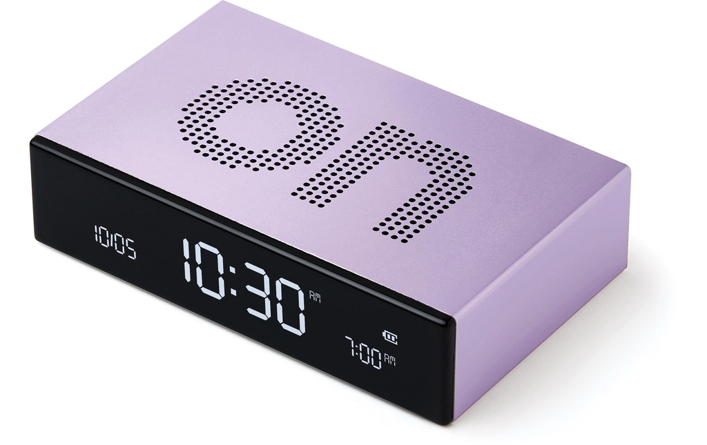 Lexon Réveil numérique Flip Premium Violet