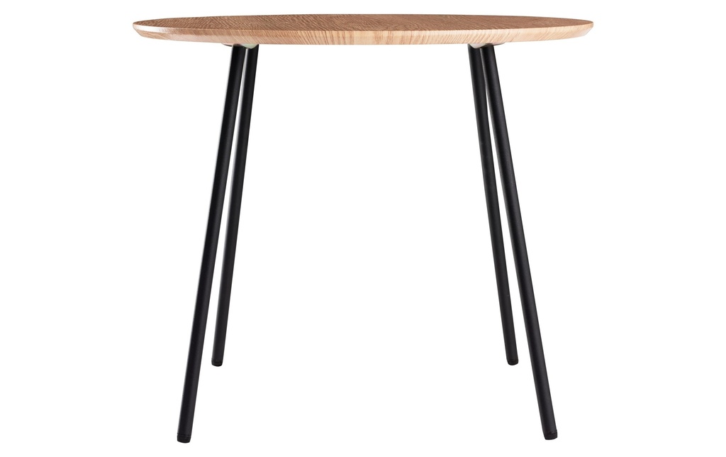 Schou Table basse Ø 55 cm, Noir/Brun