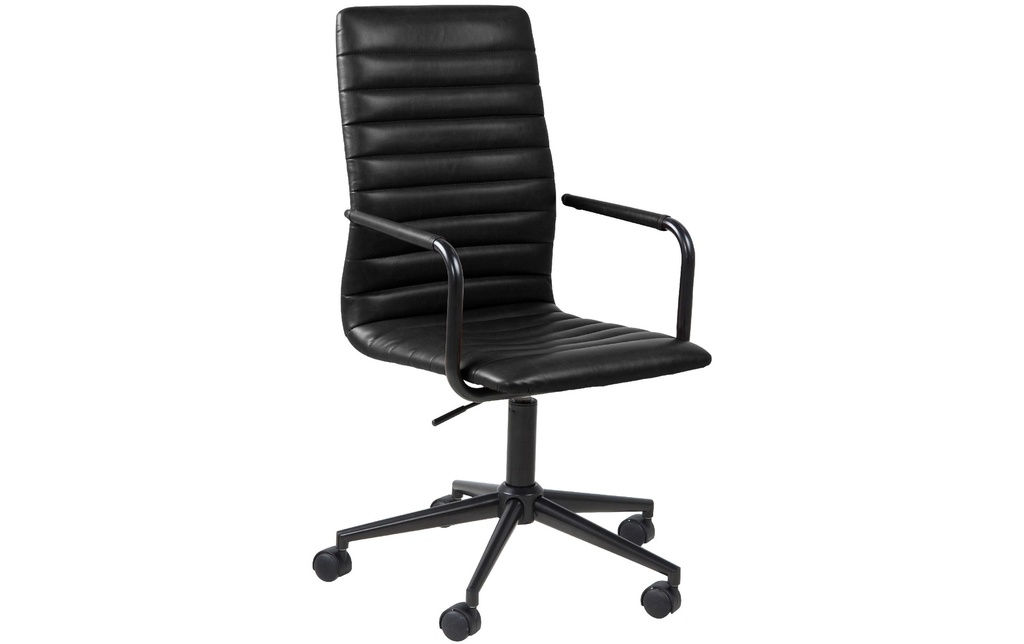 AC Design Chaise de bureau Winslow, avec dossier rembourré et accoudoirs, noir